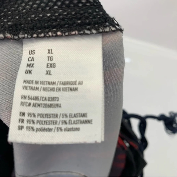 American Eagle Mens Swim Board Shorts XL  Black Red Geometric Print  Pocket‎ 9” - Picture 9 of 11